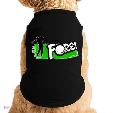 Vintage Golfer Swinging and Saying Fore Doggie Tank