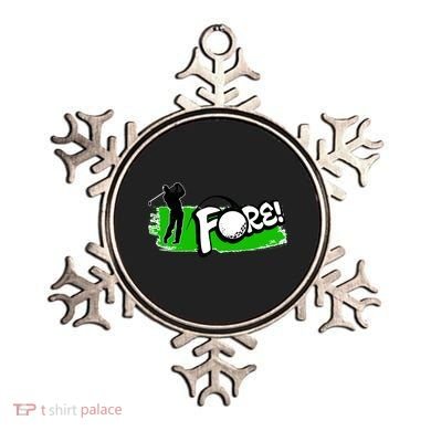 Vintage Golfer Swinging and Saying Fore Ornament