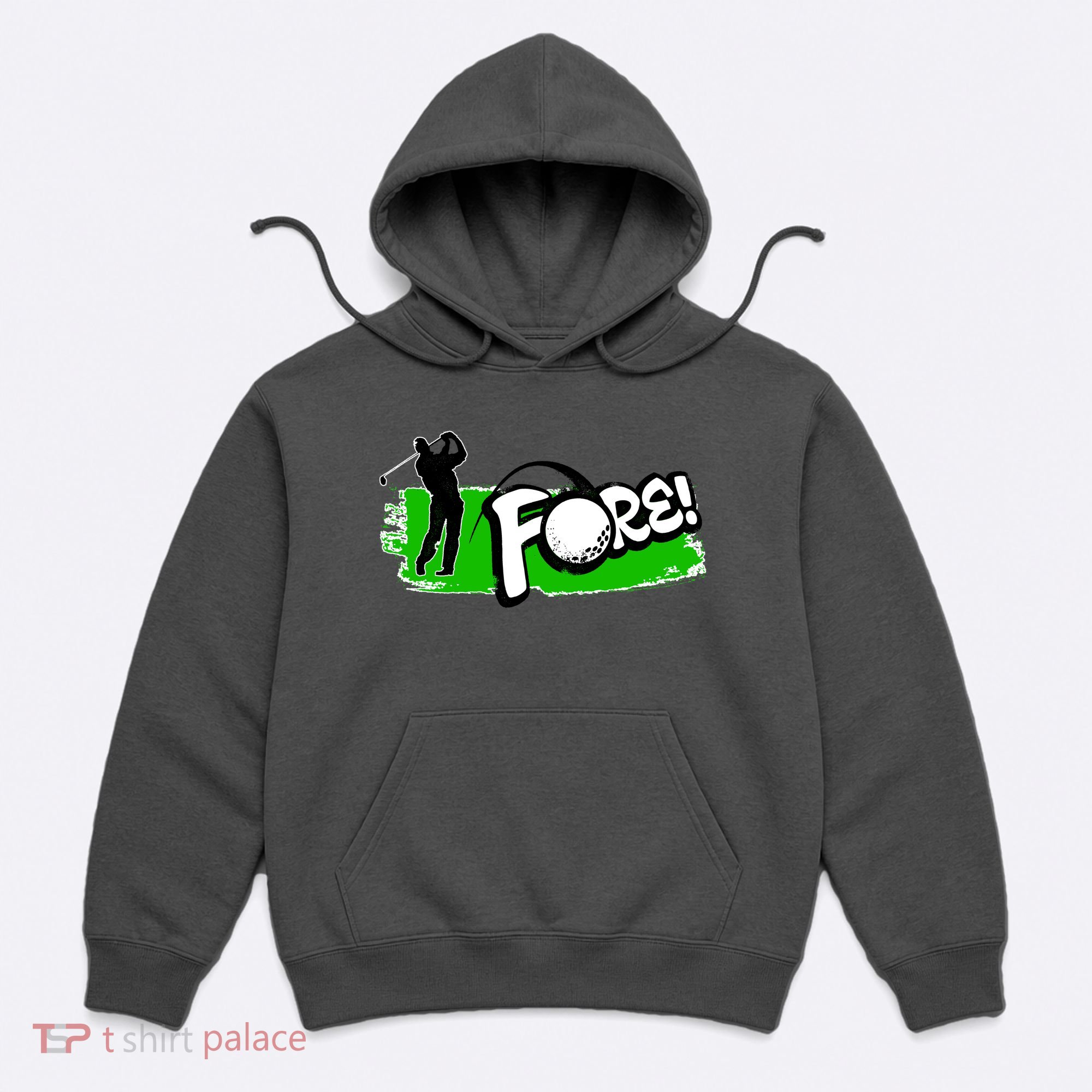 Vintage Golfer Swinging and Saying Fore Hoodie
