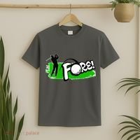 Vintage Golfer Swinging and Saying Fore T-Shirt thumb 2