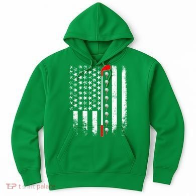 Vintage Golfing American Flag Golf Club Hoodie