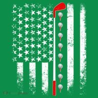 Vintage Golfing American Flag Golf Club T-Shirt thumb 7