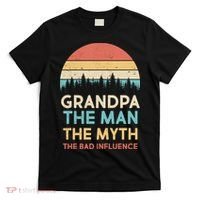 Vintage Grandpa Man Myth The Bad Influence T-Shirt thumb 0