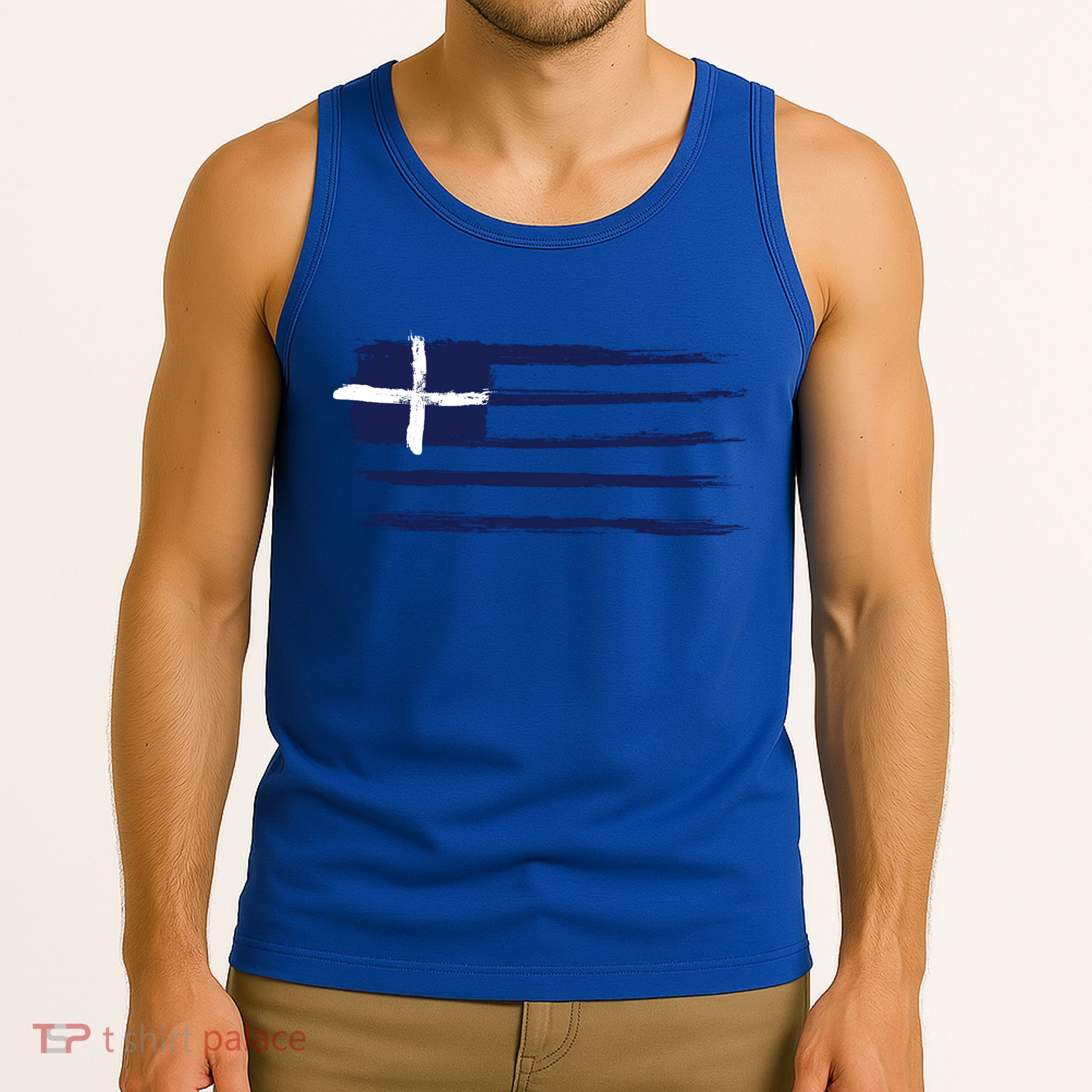 Vintage Greece Flag Tank Top