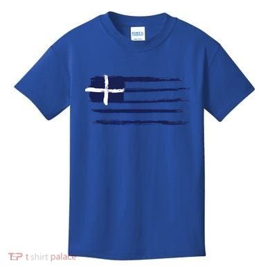 Vintage Greece Flag Kids T-Shirt