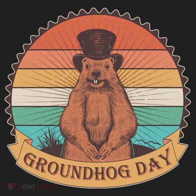 Vintage Groundhog Day Emblem Five-Panel Snapback Cap