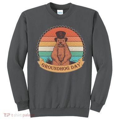 Vintage Groundhog Day Emblem Sweatshirt