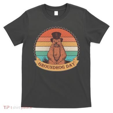 Vintage Groundhog Day Emblem T-Shirt
