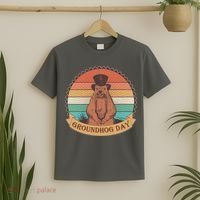 Vintage Groundhog Day Emblem T-Shirt thumb 2