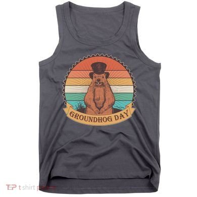 Vintage Groundhog Day Emblem Tank Top