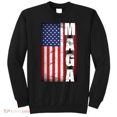 Vintage Grunge MAGA American Flag Sweatshirt