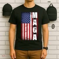 Vintage Grunge MAGA American Flag T-Shirt thumb 6