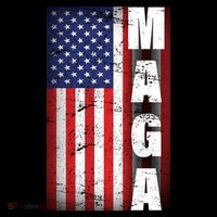 Vintage Grunge MAGA American Flag T-Shirt thumb 7