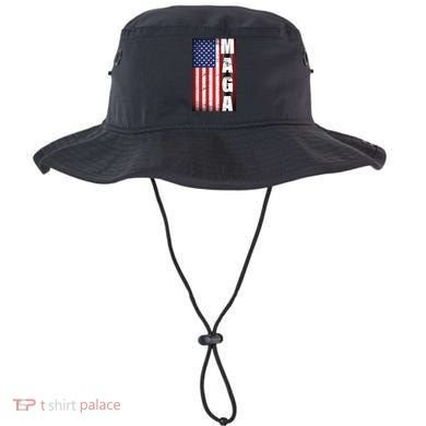 Vintage Grunge MAGA American Flag Bucket Hat