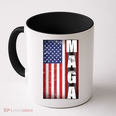 Vintage Grunge MAGA American Flag Coffee Mug