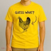 Vintage Guess What Chicken Butt Funny T-Shirt thumb 3