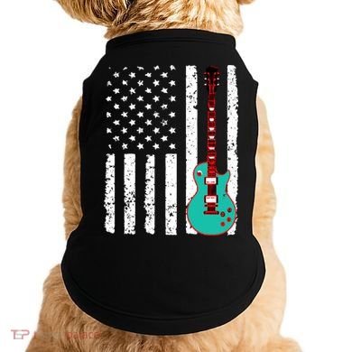Vintage Guitar American Flag Doggie Tank