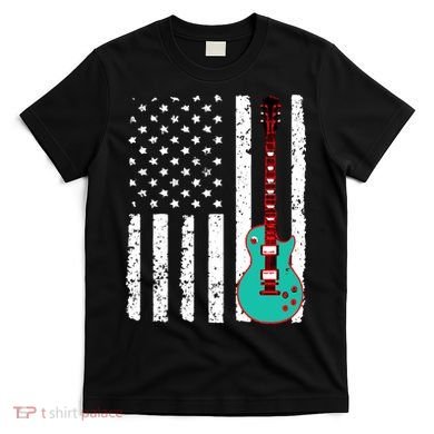 Vintage Guitar American Flag T-Shirt