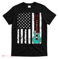Vintage Guitar American Flag T-Shirt thumb 0