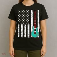 Vintage Guitar American Flag T-Shirt thumb 4