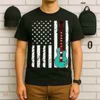 Vintage Guitar American Flag T-Shirt thumb 6