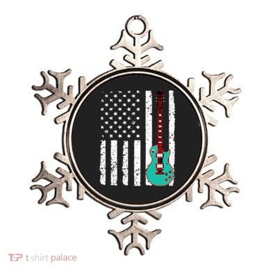 Vintage Guitar American Flag Ornament