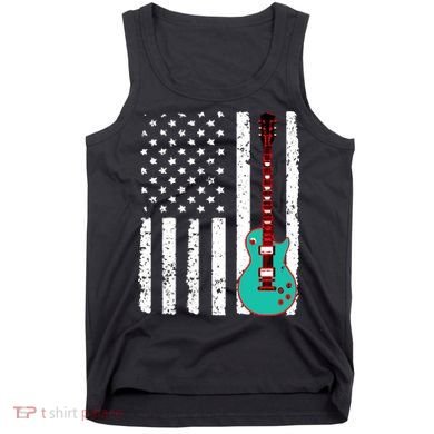 Vintage Guitar American Flag Tank Top