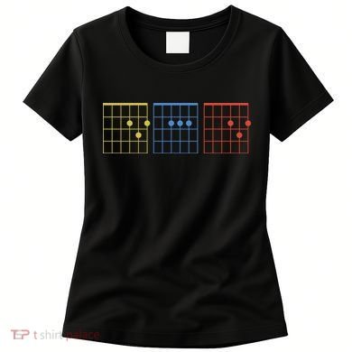 Vintage Guitar Chord Dad Funny Music Fathers Day Women's T-Shirt