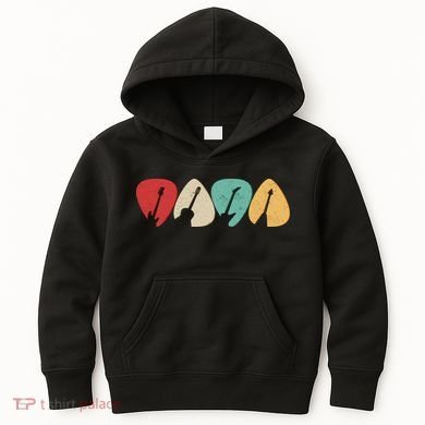 Vintage Guitar Picks  Kids Hoodie