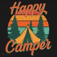 Vintage Happy Camper Emblem Hoodie thumb 2