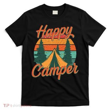 Vintage Happy Camper Emblem T-Shirt