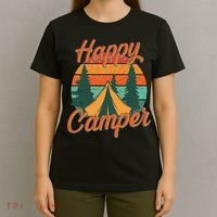 Vintage Happy Camper Emblem T-Shirt thumb 4