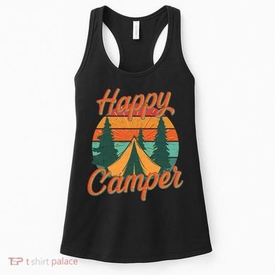 Vintage Happy Camper Emblem Women's Tank Top