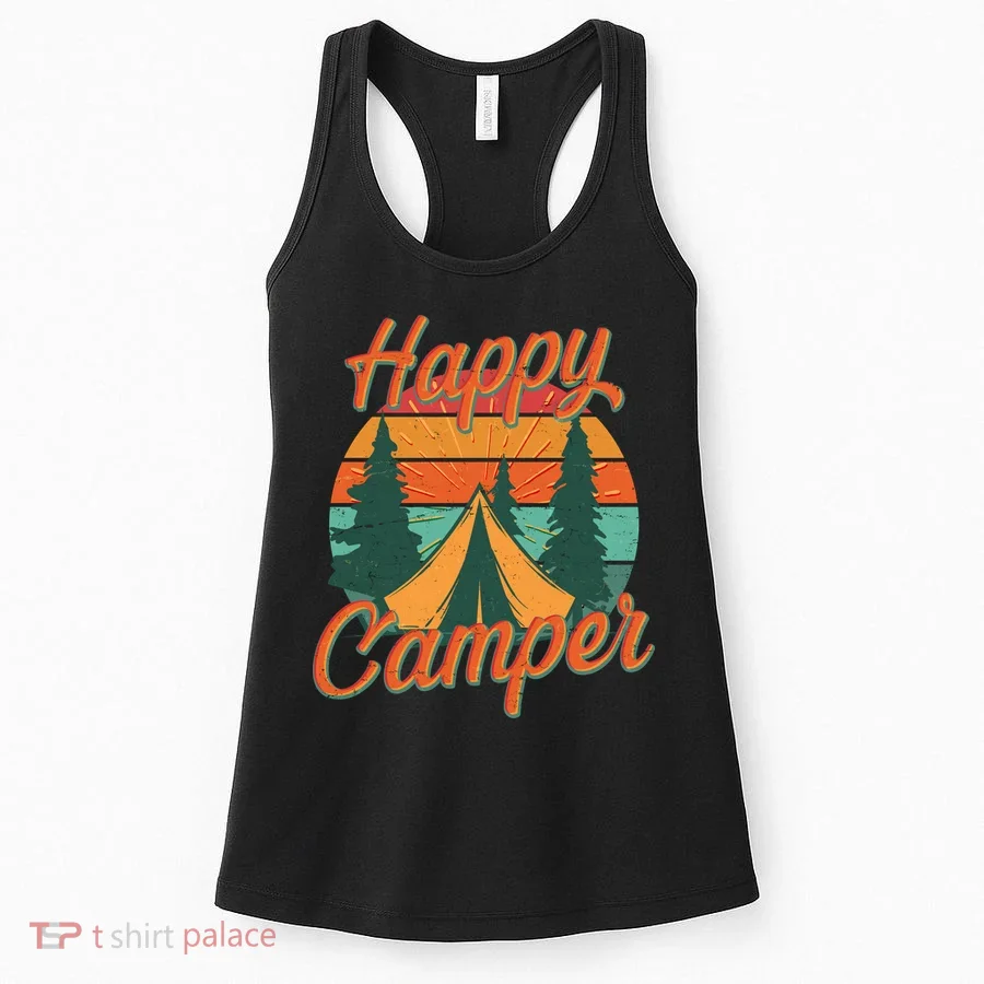 Vintage Happy Camper Emblem Women's Tank Top