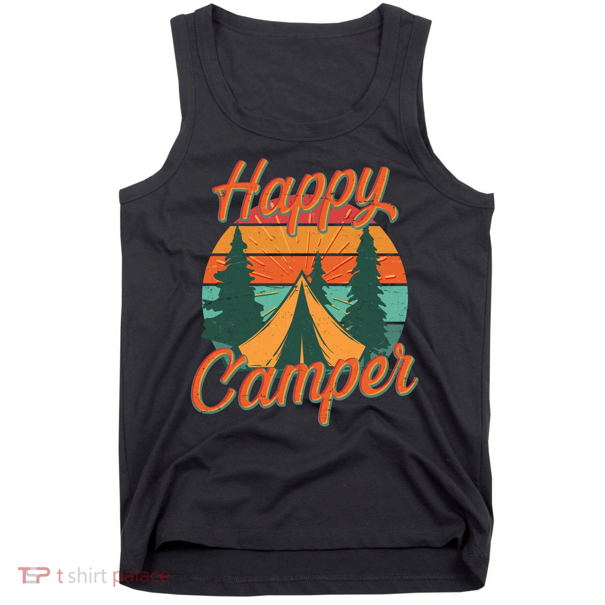 Vintage Happy Camper Emblem Tank Top
