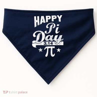 Vintage Happy Pi Day 3.14 USA-Made Doggie Bandana