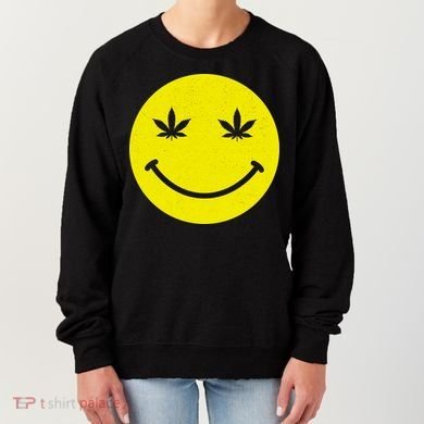 Vintage Happy Pot Smiley Face Women's Sweatshirt