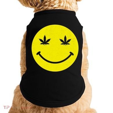 Vintage Happy Pot Smiley Face Doggie Tank