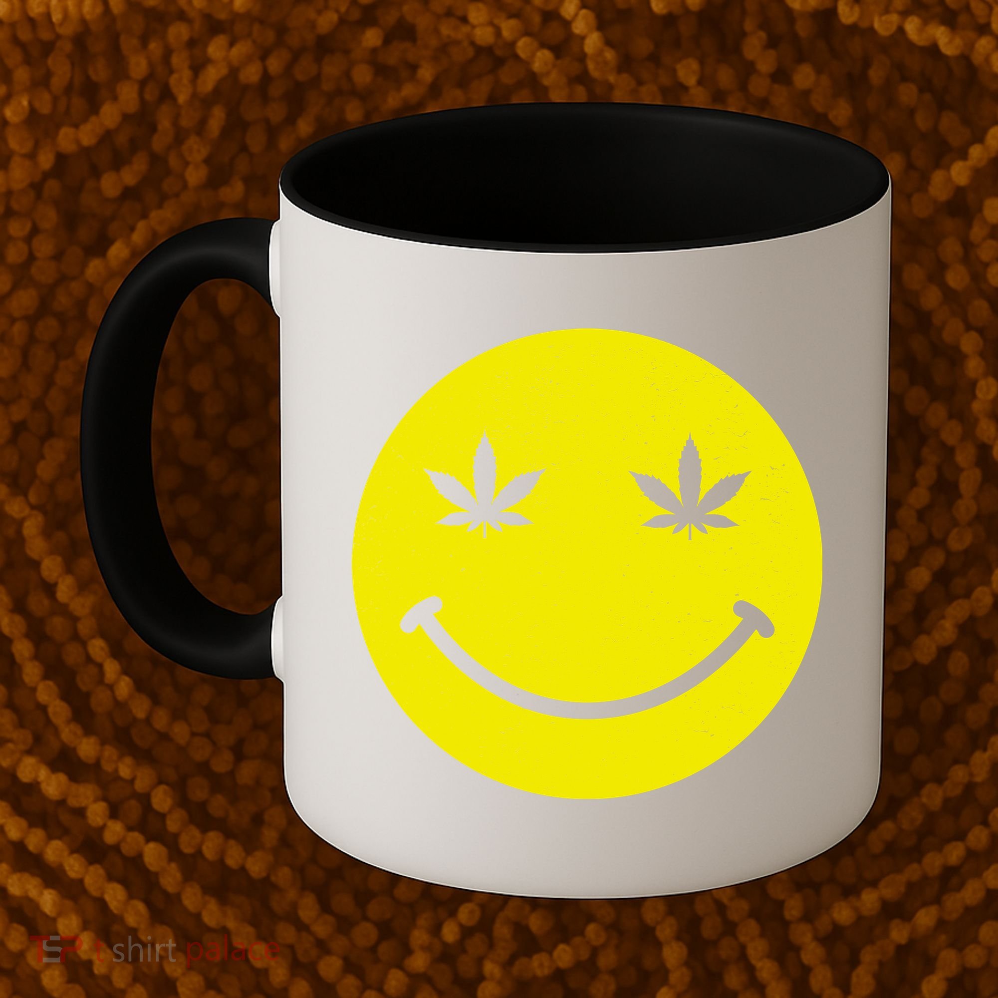 Vintage Happy Pot Smiley Face Coffee Mug