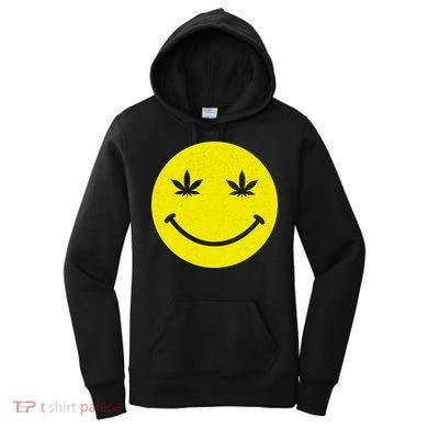 Vintage Happy Pot Smiley Face Women's Hoodie