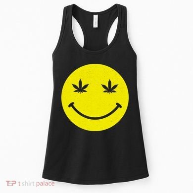Vintage Happy Pot Smiley Face Women's Tank Top