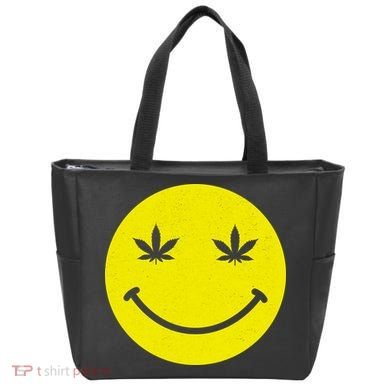 Vintage Happy Pot Smiley Face Bag