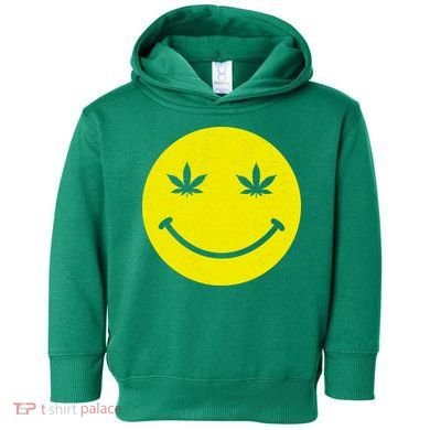 Vintage Happy Pot Smiley Face Toddler Hoodie