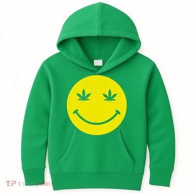Vintage Happy Pot Smiley Face Kids Hoodie