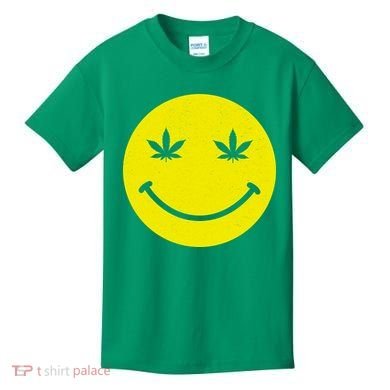 Vintage Happy Pot Smiley Face Kids T-Shirt