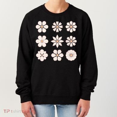 Vintage Hippie Flower Pattern Women's Sweatshirt