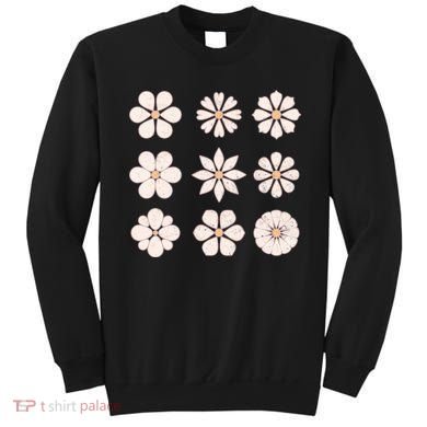 Vintage Hippie Flower Pattern Sweatshirt