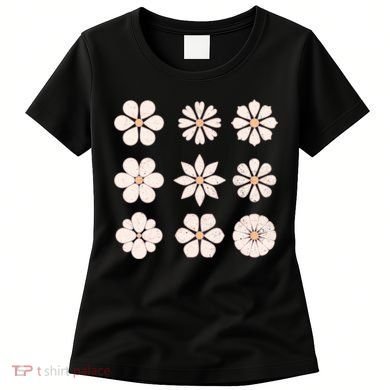 Vintage Hippie Flower Pattern Women's T-Shirt