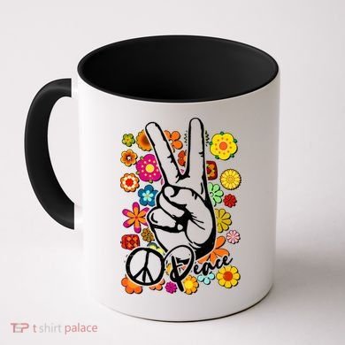 Vintage Hippie Peace Symbols Coffee Mug