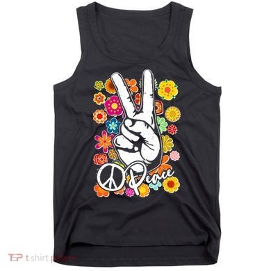 Vintage Hippie Peace Symbols Tank Top